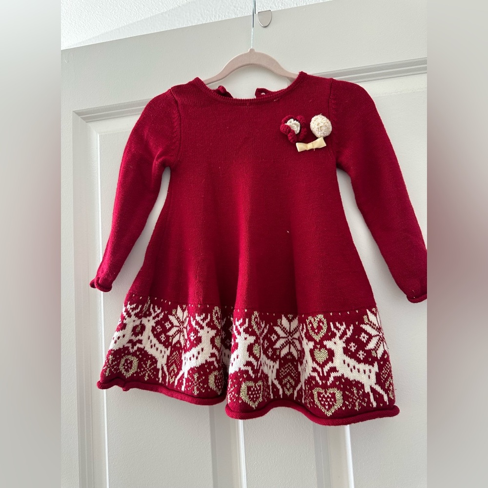 Heirlooms red reindeer Christmas dress